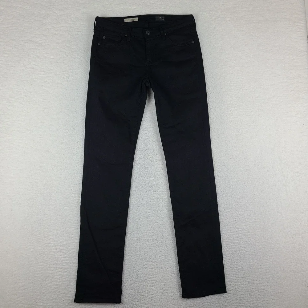 AG Adriano Goldschmied Jeans Womens 28x30 Black Wash The Stella Slim Straight